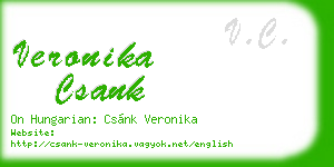 veronika csank business card